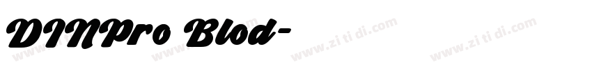 DINPro Blod字体转换